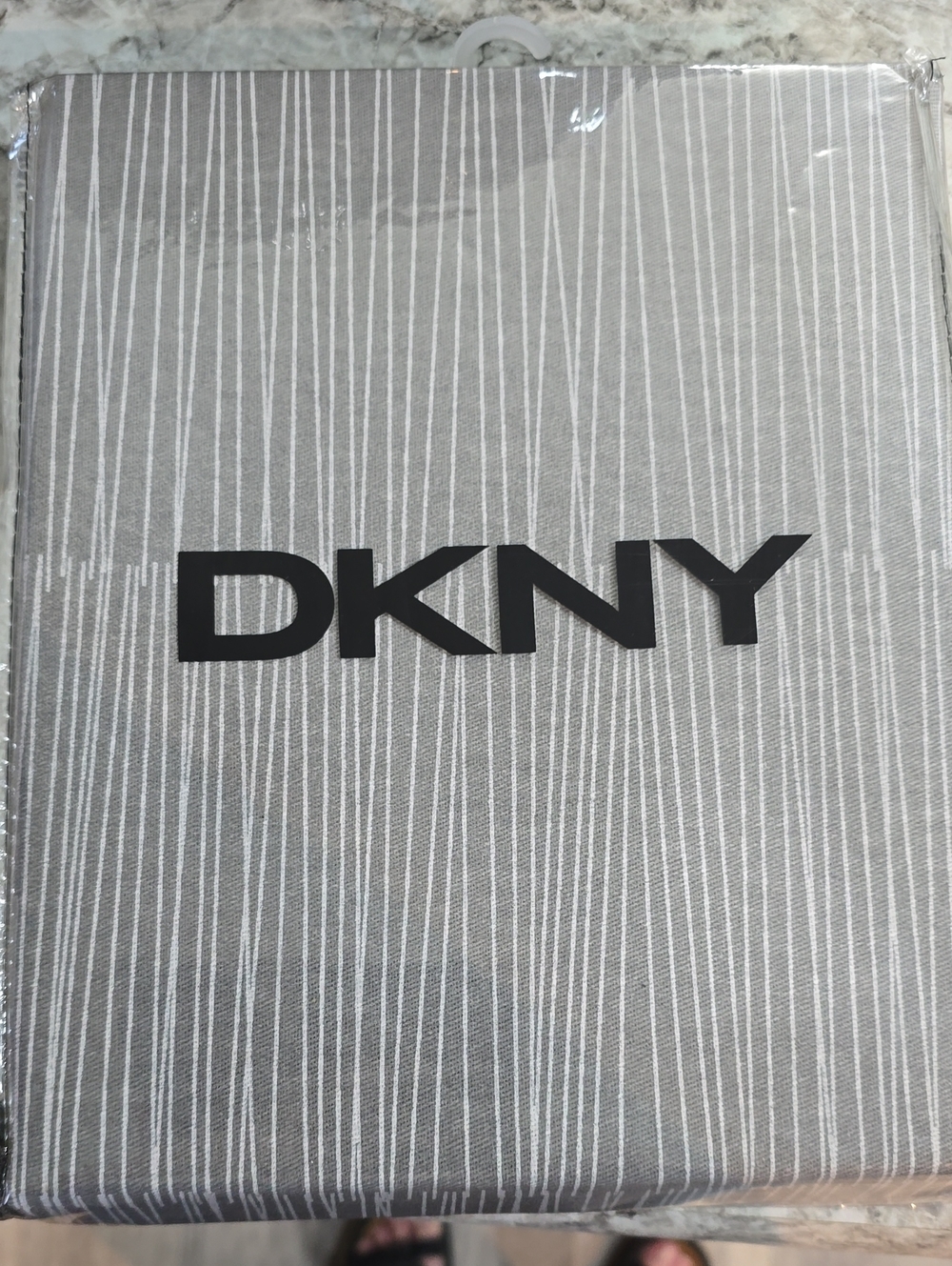 DKNY Graphite and Ombre Shower Curtain From The Twine Collection